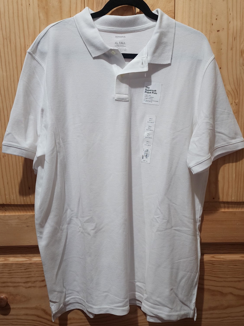 Men's White Polo Shirt - Classic Piqué Polo